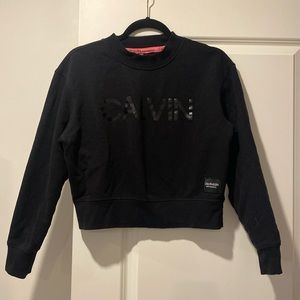 Cropped Calvin Klein logo sweatshirt